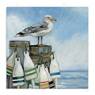 Susan Winget | Seagull On Pier With Buoy
