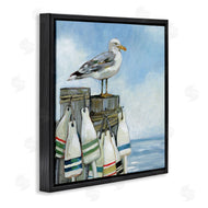 Susan Winget | Seagull On Pier With Buoy