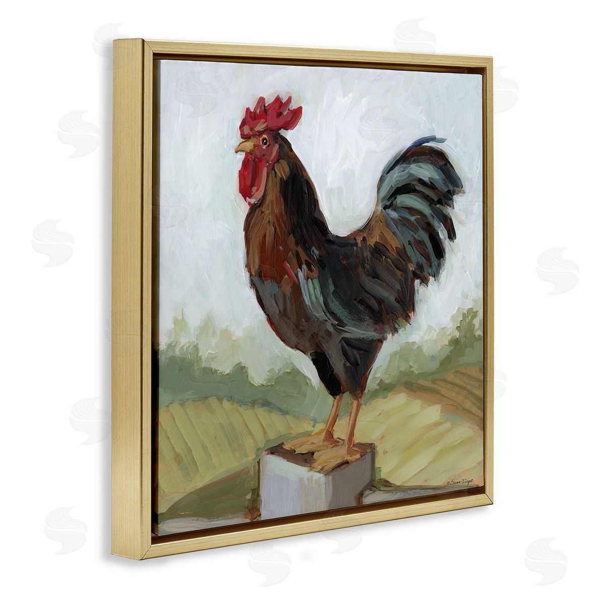 Susan Winget | Rooster Perched On Fence