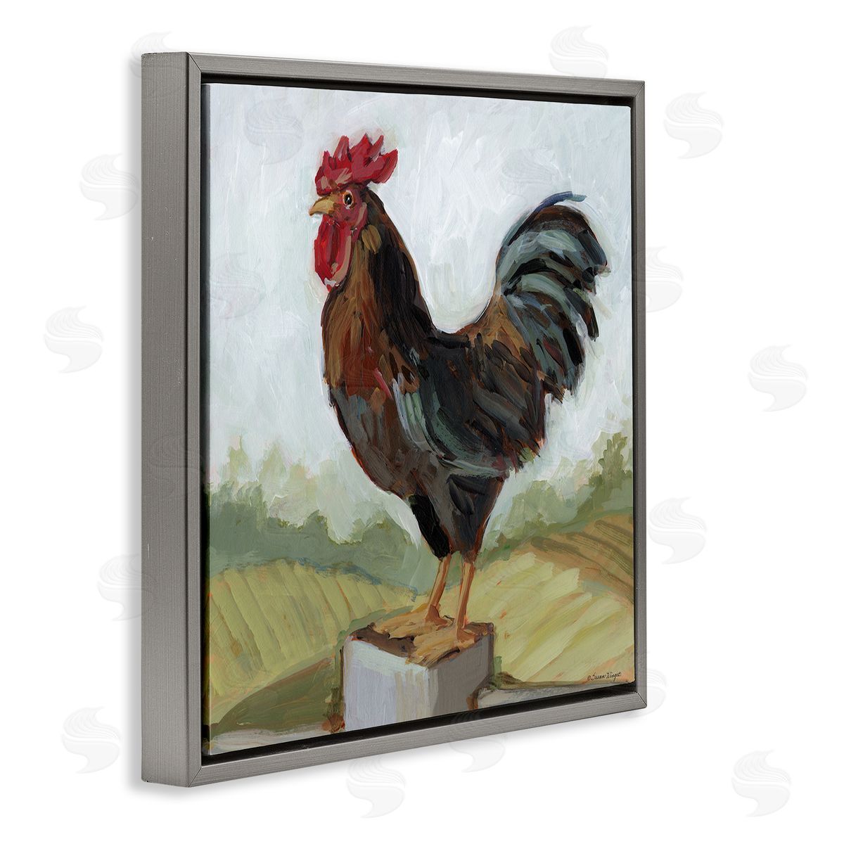 Susan Winget | Rooster Perched On Fence