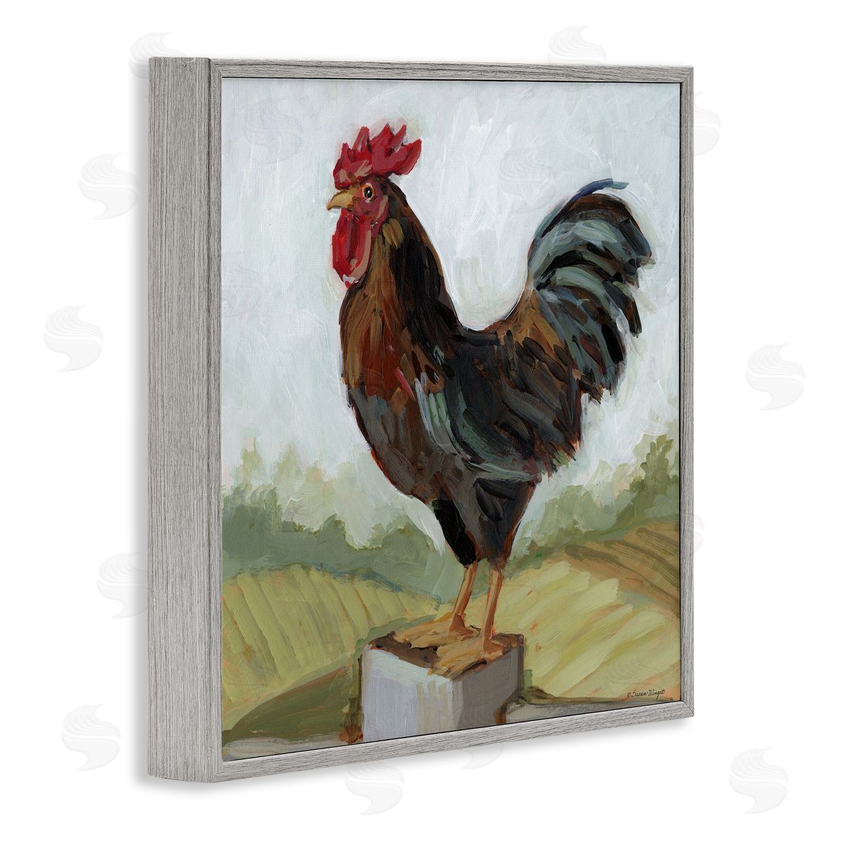 Susan Winget | Rooster Perched On Fence