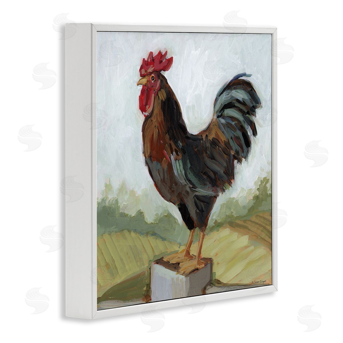 Susan Winget | Rooster Perched On Fence