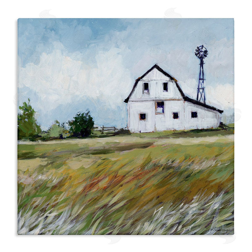 Susan Winget | Barn with Windmill & Grass