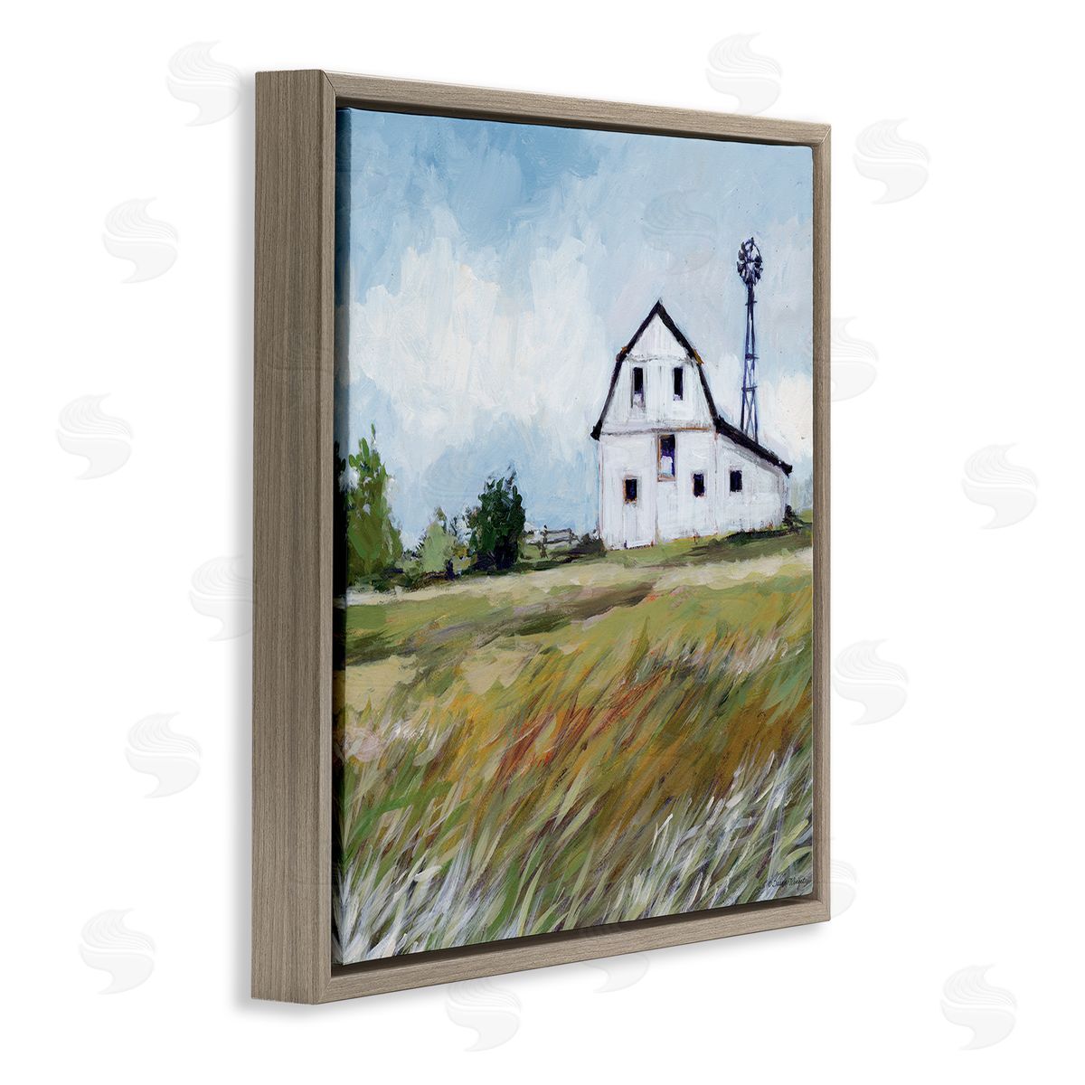 Susan Winget | Barn with Windmill & Grass