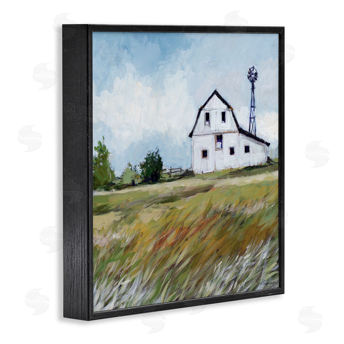 Susan Winget | Barn with Windmill & Grass