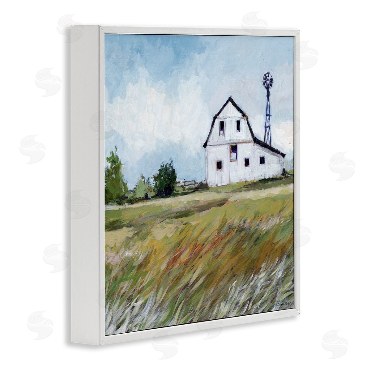 Susan Winget | Barn with Windmill & Grass