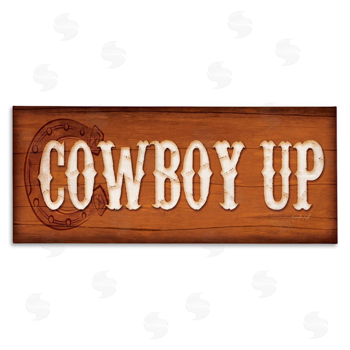 Jennifer Pugh Cowboy Up Ranch Life Canvas Wall Art Print