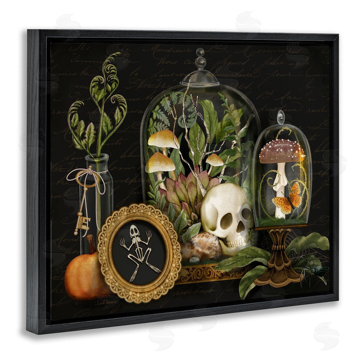 Nicole Tamarin Dark Academia Terrarium Motif Canvas Wall Art Print