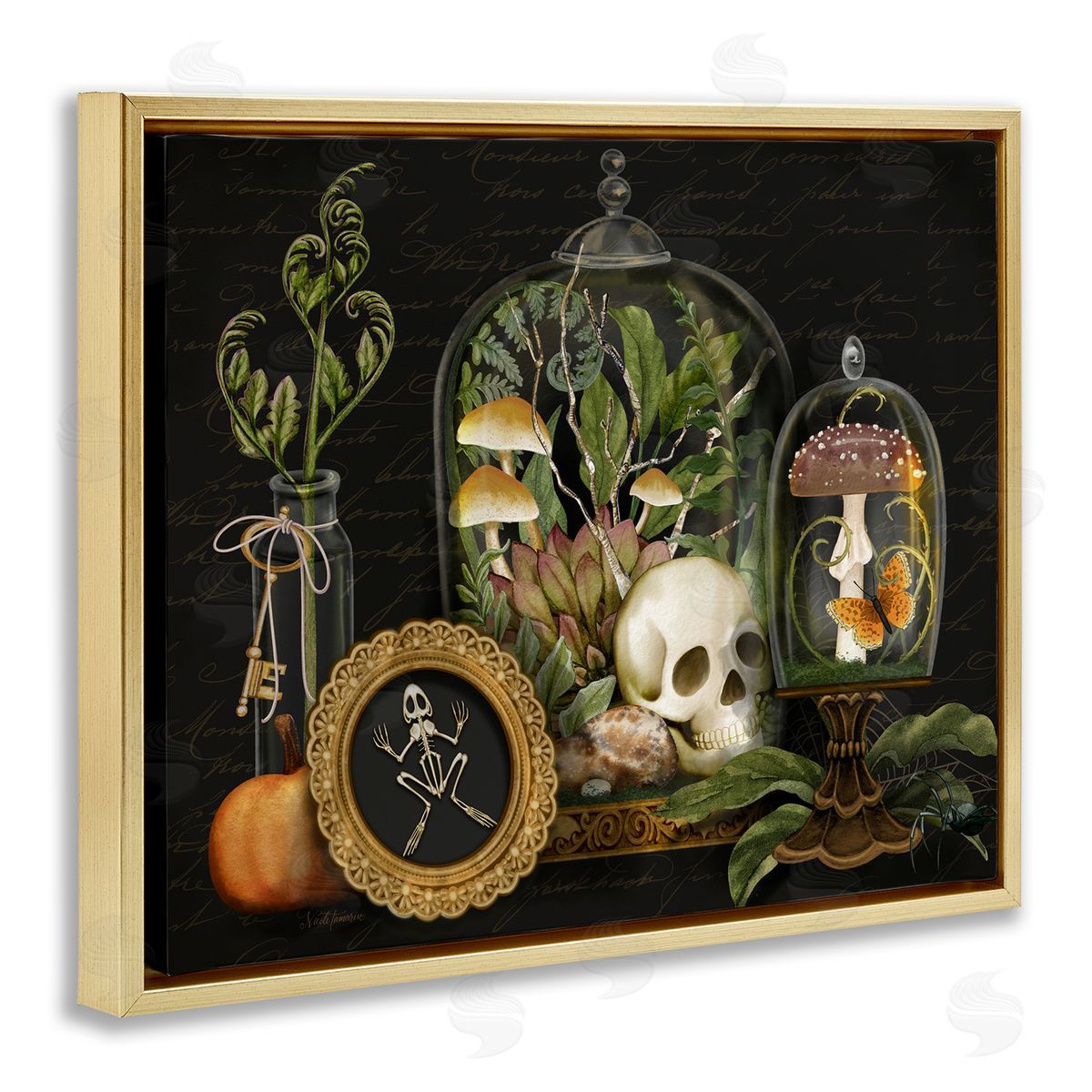 Nicole Tamarin Dark Academia Terrarium Motif Canvas Wall Art Print