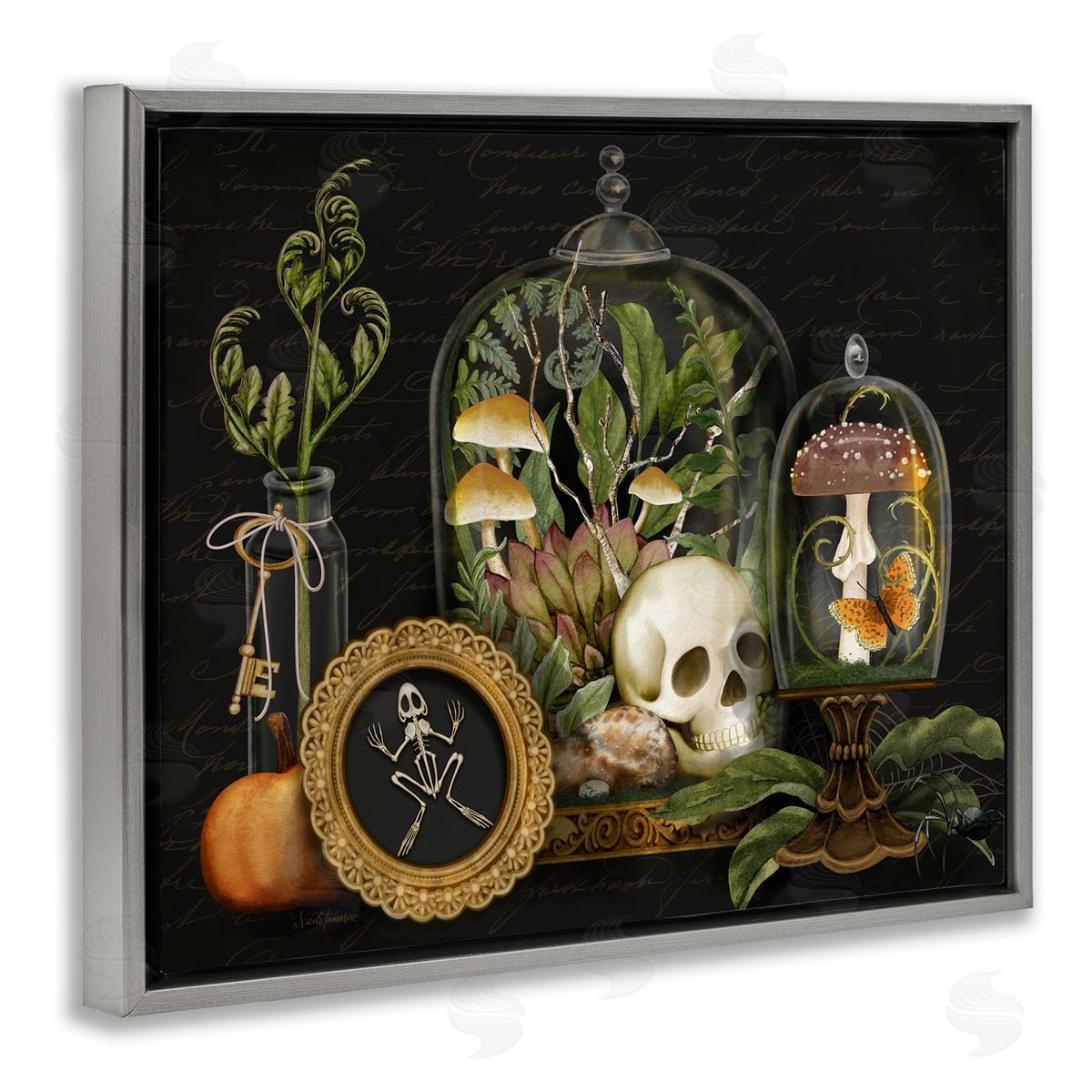 Nicole Tamarin Dark Academia Terrarium Motif Canvas Wall Art Print