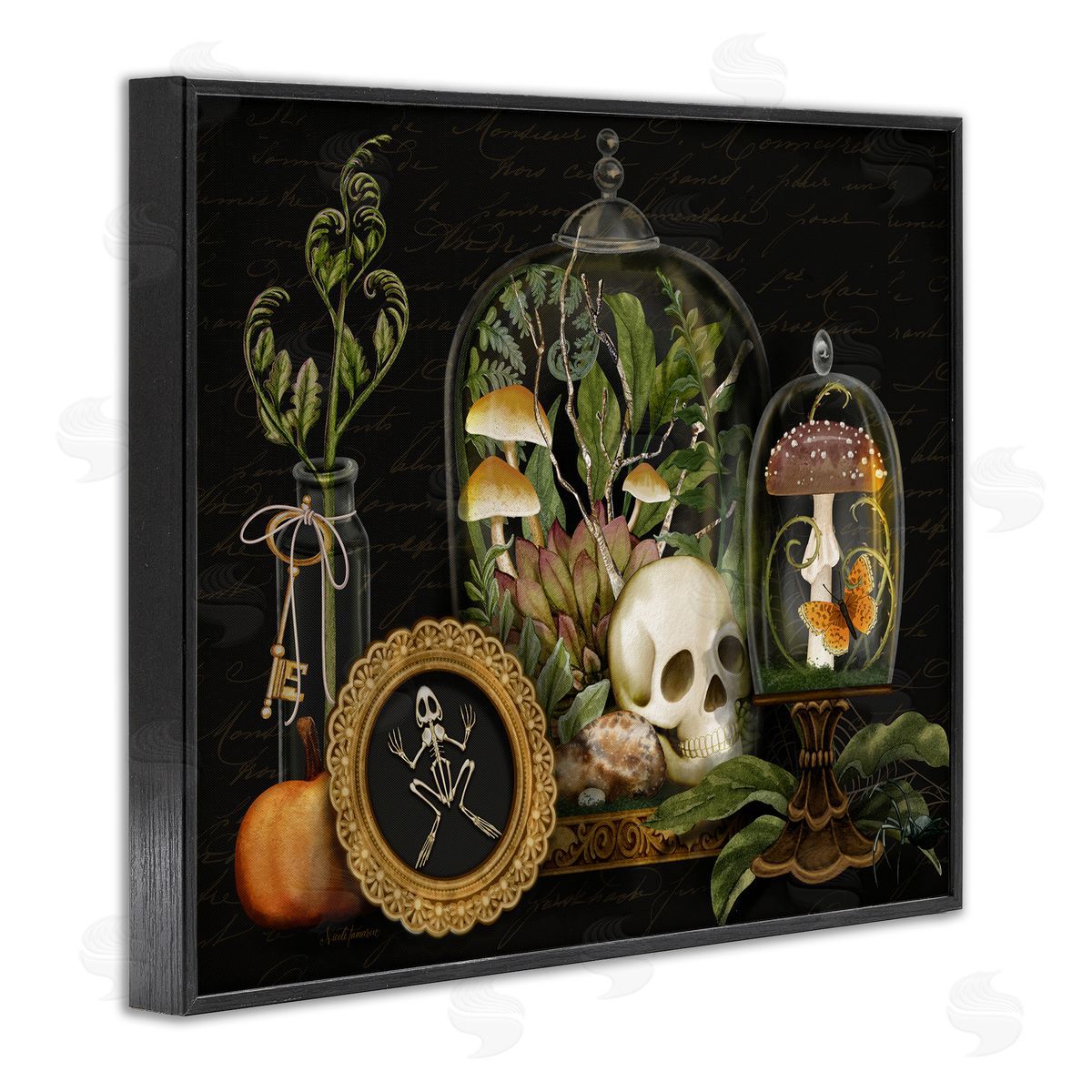 Nicole Tamarin Dark Academia Terrarium Motif Canvas Wall Art Print