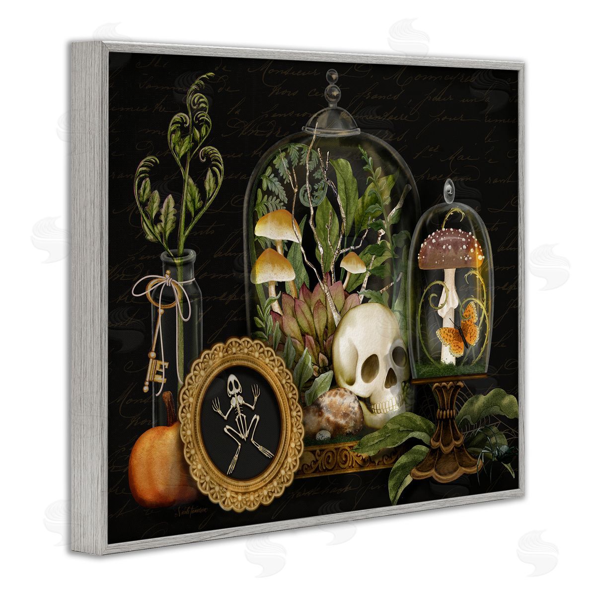 Nicole Tamarin Dark Academia Terrarium Motif Canvas Wall Art Print