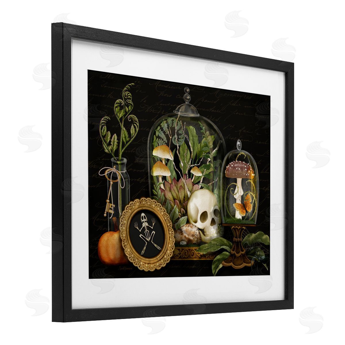 Nicole Tamarin Dark Academia Terrarium Motif Canvas Wall Art Print