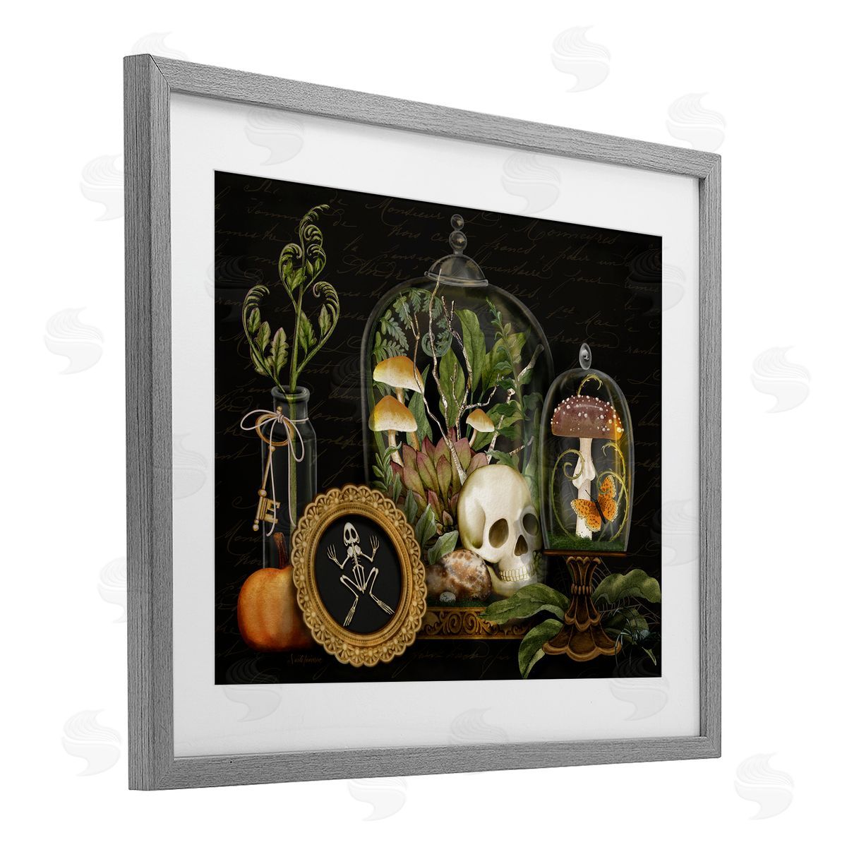 Nicole Tamarin Dark Academia Terrarium Motif Canvas Wall Art Print