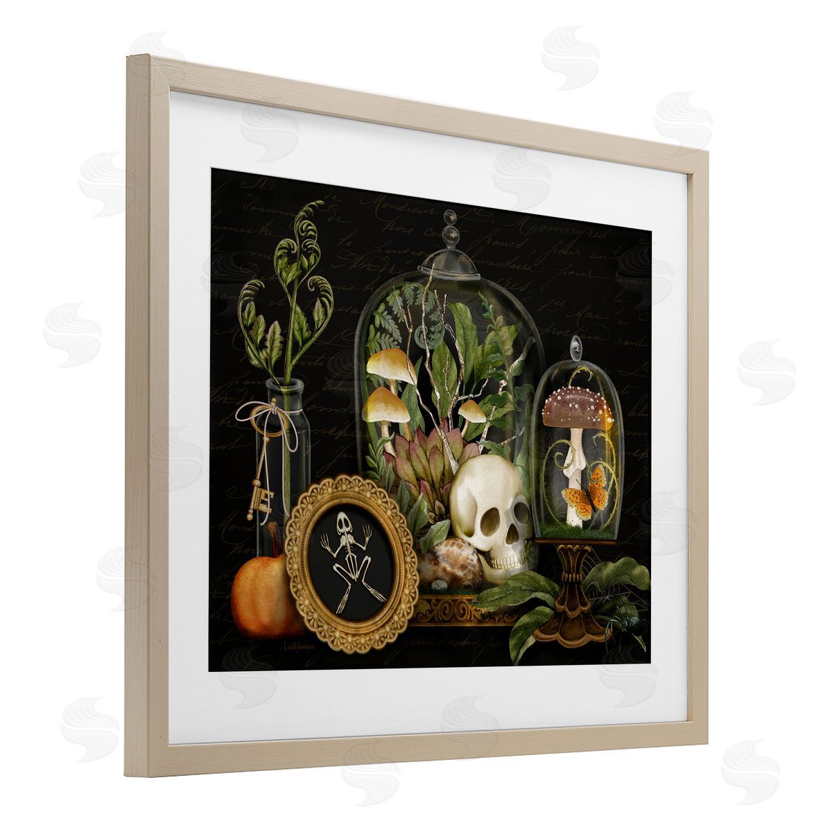 Nicole Tamarin Dark Academia Terrarium Motif Canvas Wall Art Print