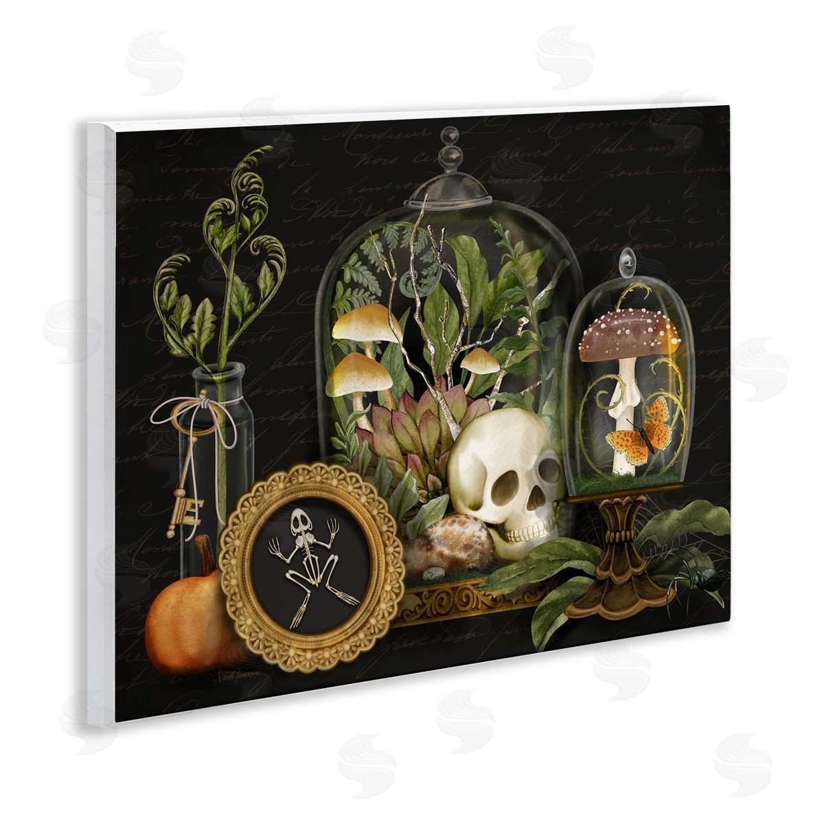 Nicole Tamarin Dark Academia Terrarium Motif Canvas Wall Art Print