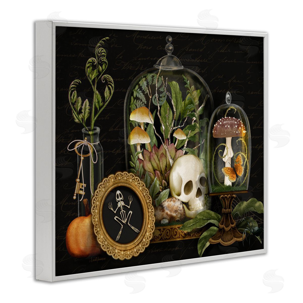 Nicole Tamarin Dark Academia Terrarium Motif Canvas Wall Art Print