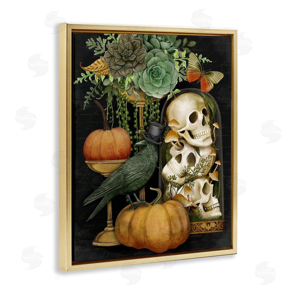 Nicole Tamarin Dark Academia Motif Canvas Wall Art Print