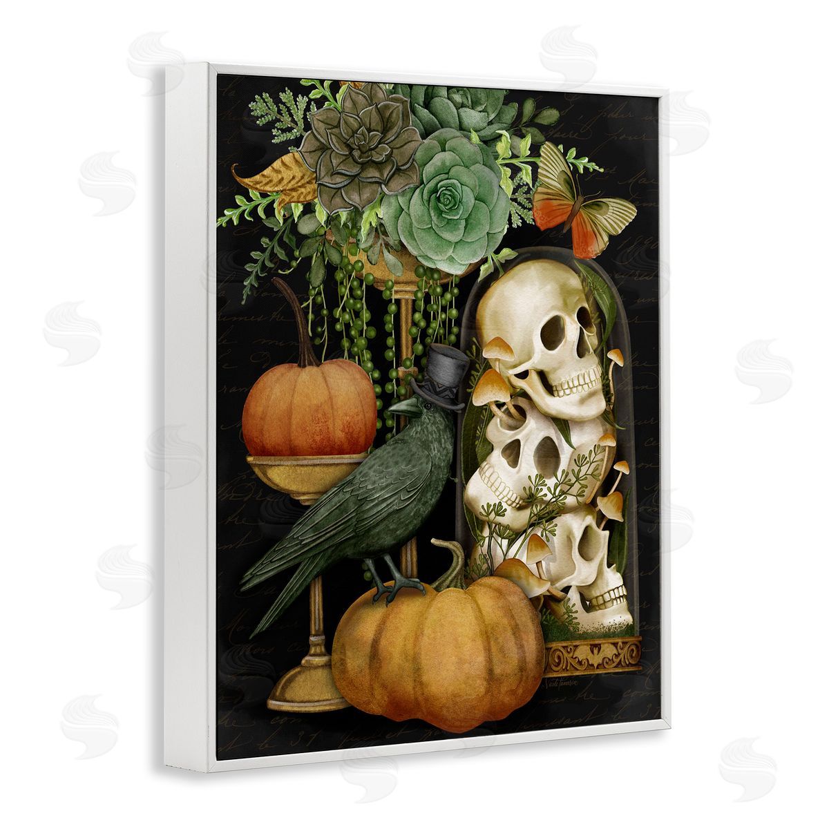 Nicole Tamarin Dark Academia Motif Canvas Wall Art Print
