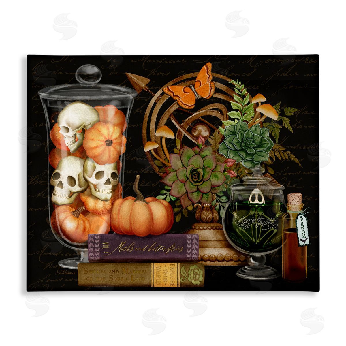 Nicole Tamarin Autumnal Dark Academia Canvas Wall Art Print