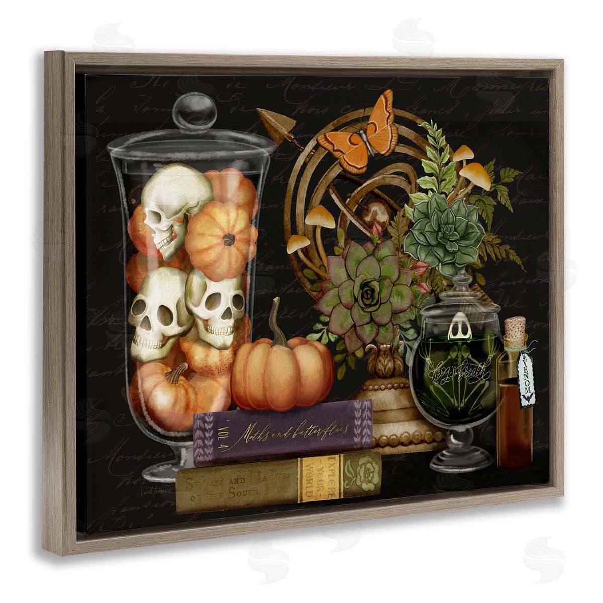 Nicole Tamarin Autumnal Dark Academia Canvas Wall Art Print