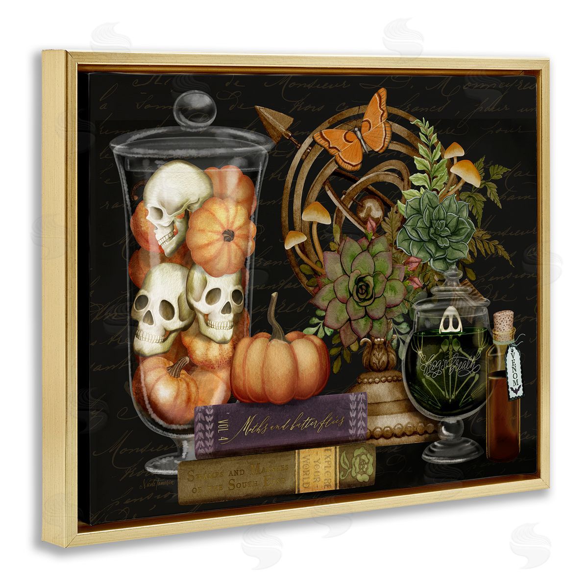 Nicole Tamarin Autumnal Dark Academia Canvas Wall Art Print