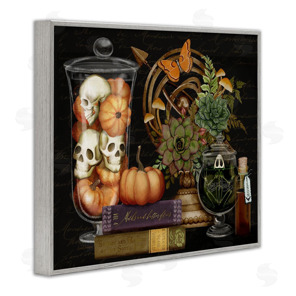 Nicole Tamarin Autumnal Dark Academia Canvas Wall Art Print