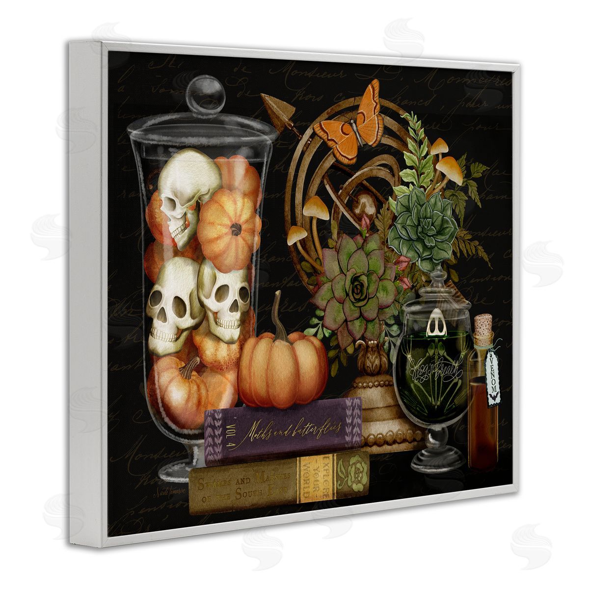 Nicole Tamarin Autumnal Dark Academia Canvas Wall Art Print