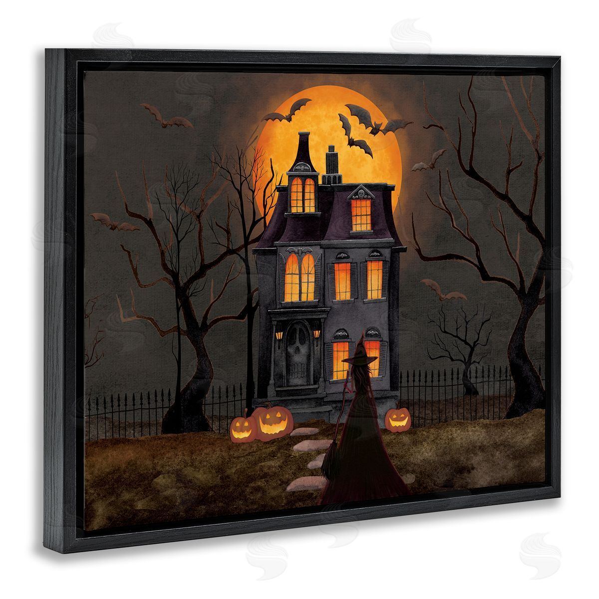 Nicole Tamarin Bats Over Haunted Mansion Canvas Wall Art Print
