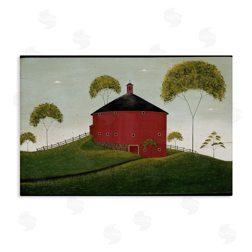 Warren Kimble | Round Red Barn in Pasture