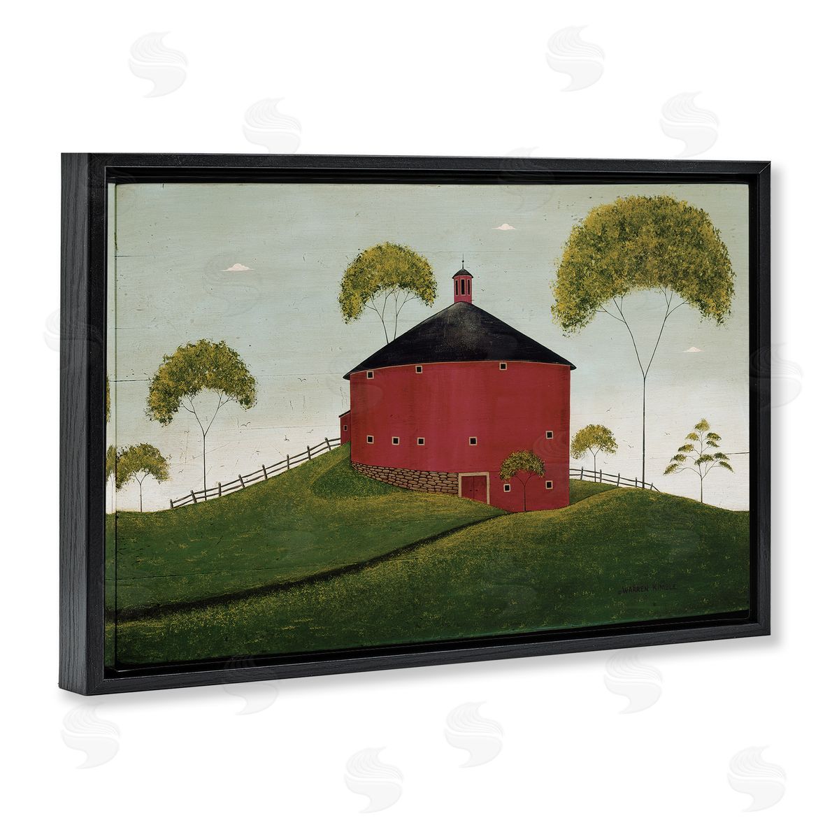 Warren Kimble | Round Red Barn in Pasture
