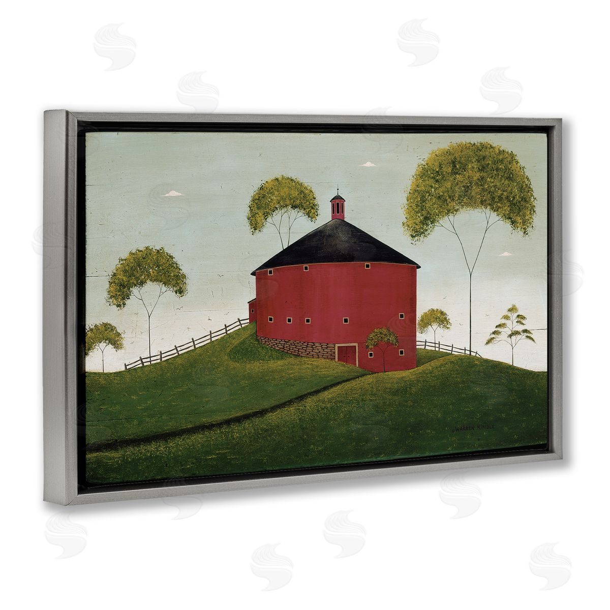 Warren Kimble | Round Red Barn in Pasture