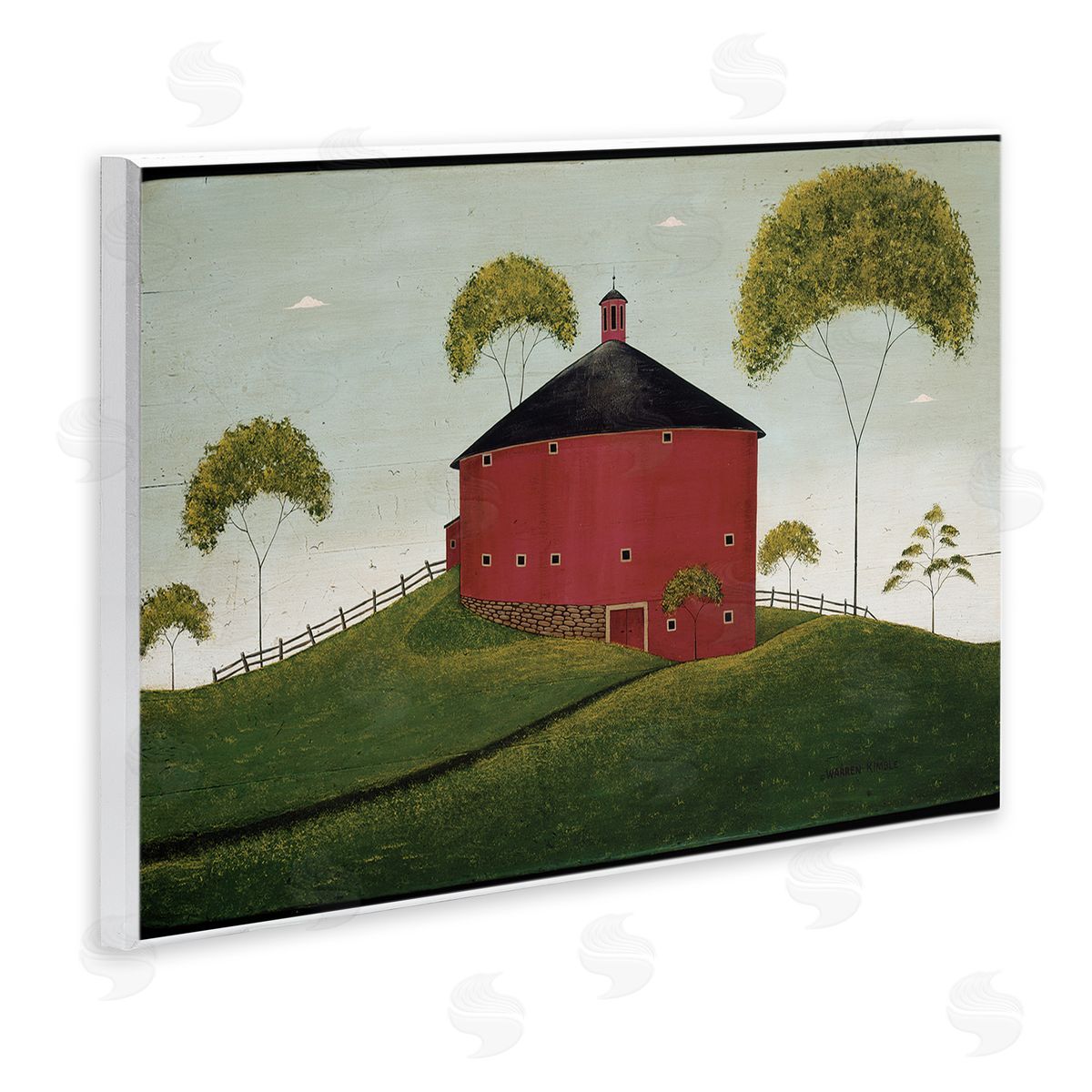Warren Kimble | Round Red Barn in Pasture