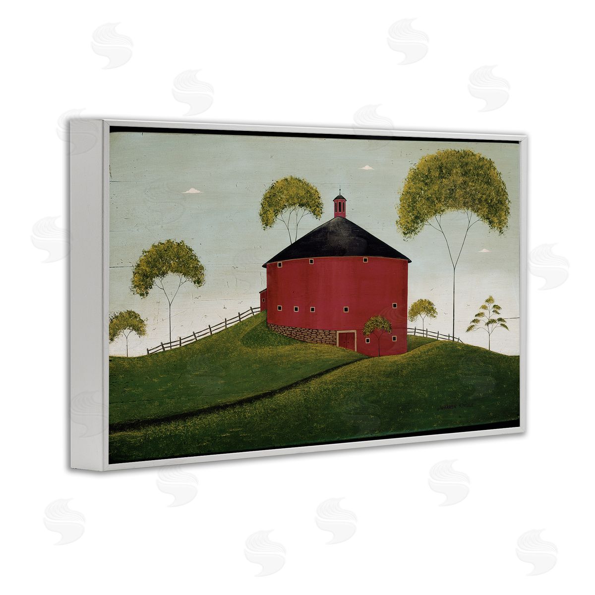 Warren Kimble | Round Red Barn in Pasture