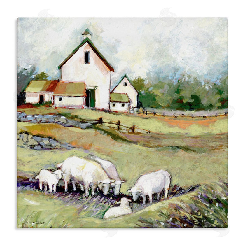 Susan Winget | Sheep Grazing at Barn