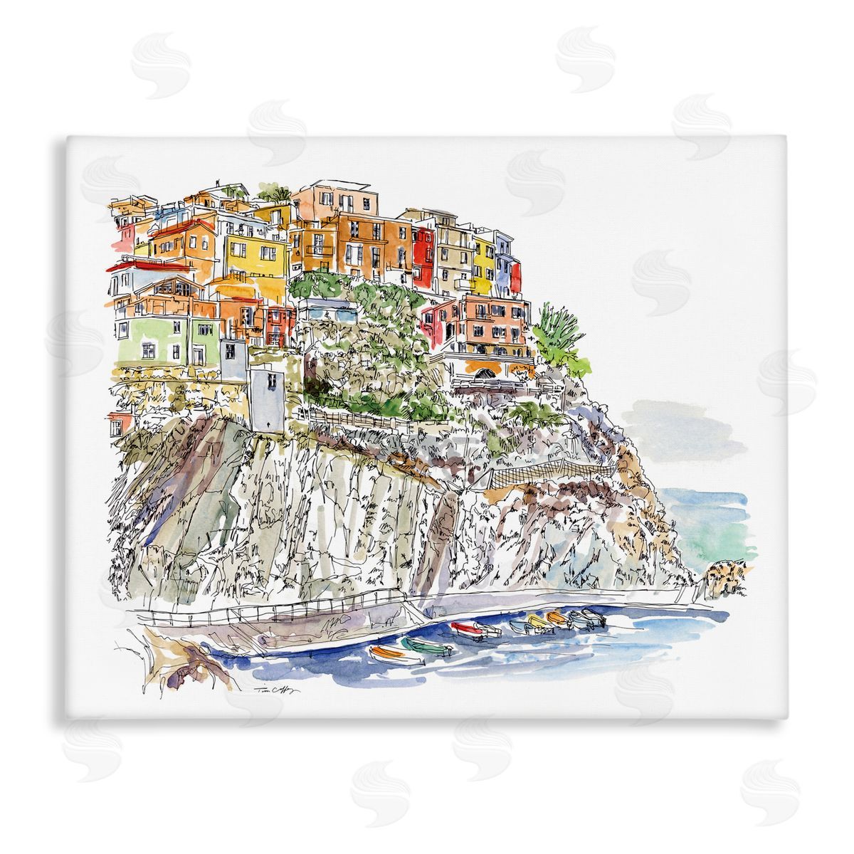 Tim Coffey Wanderlust Seaside Motif Canvas Wall Art Print