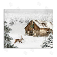 Jennifer Pugh | Winter Whites Cabin with Deer