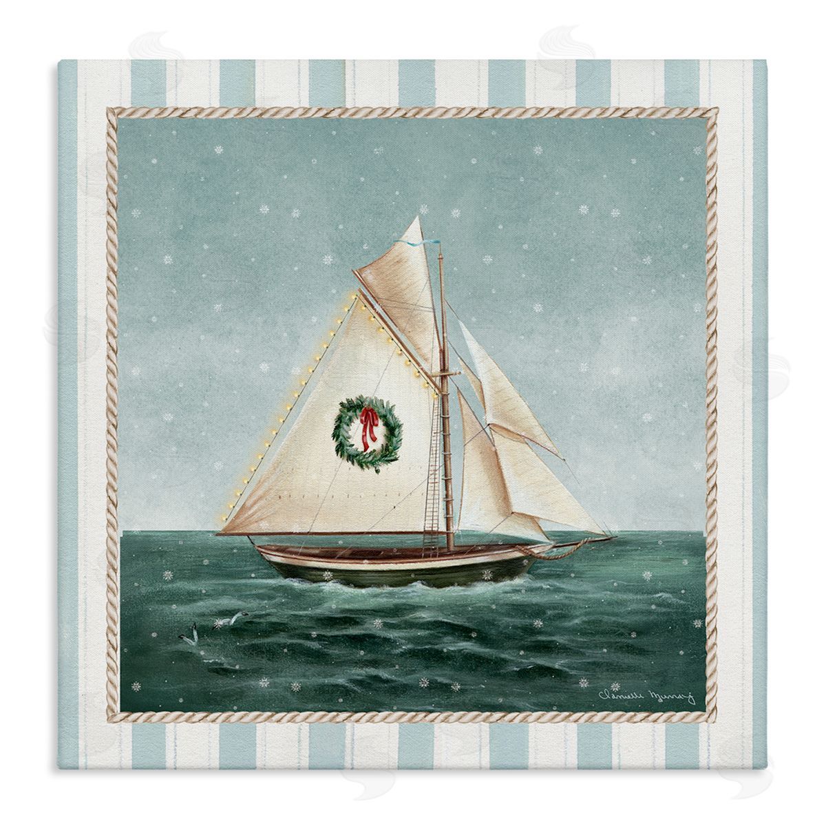 Danielle Murray | Festive Winter Sailboat