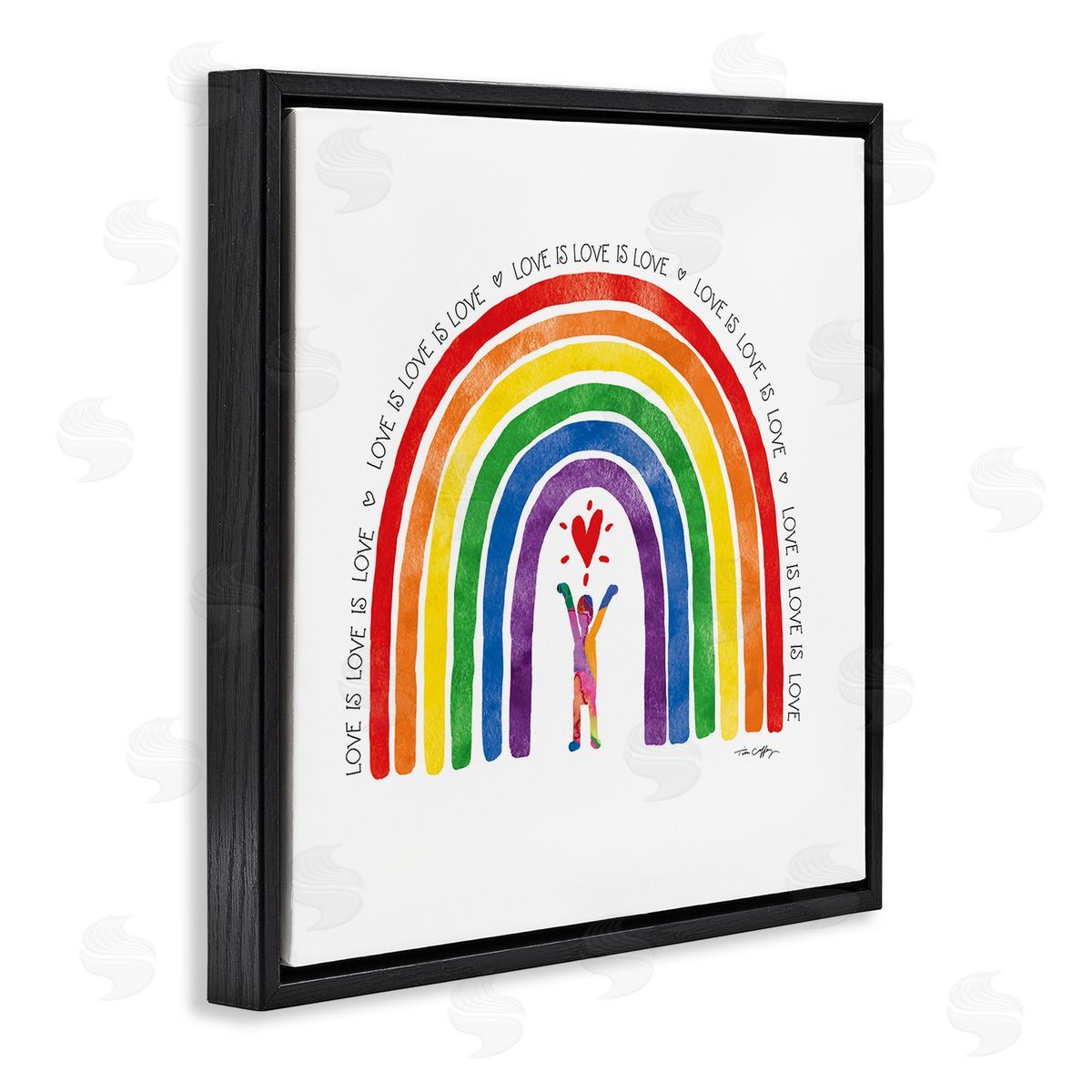 Tim Coffey Love Is Love Pride Inclusivity Canvas Wall Art Print