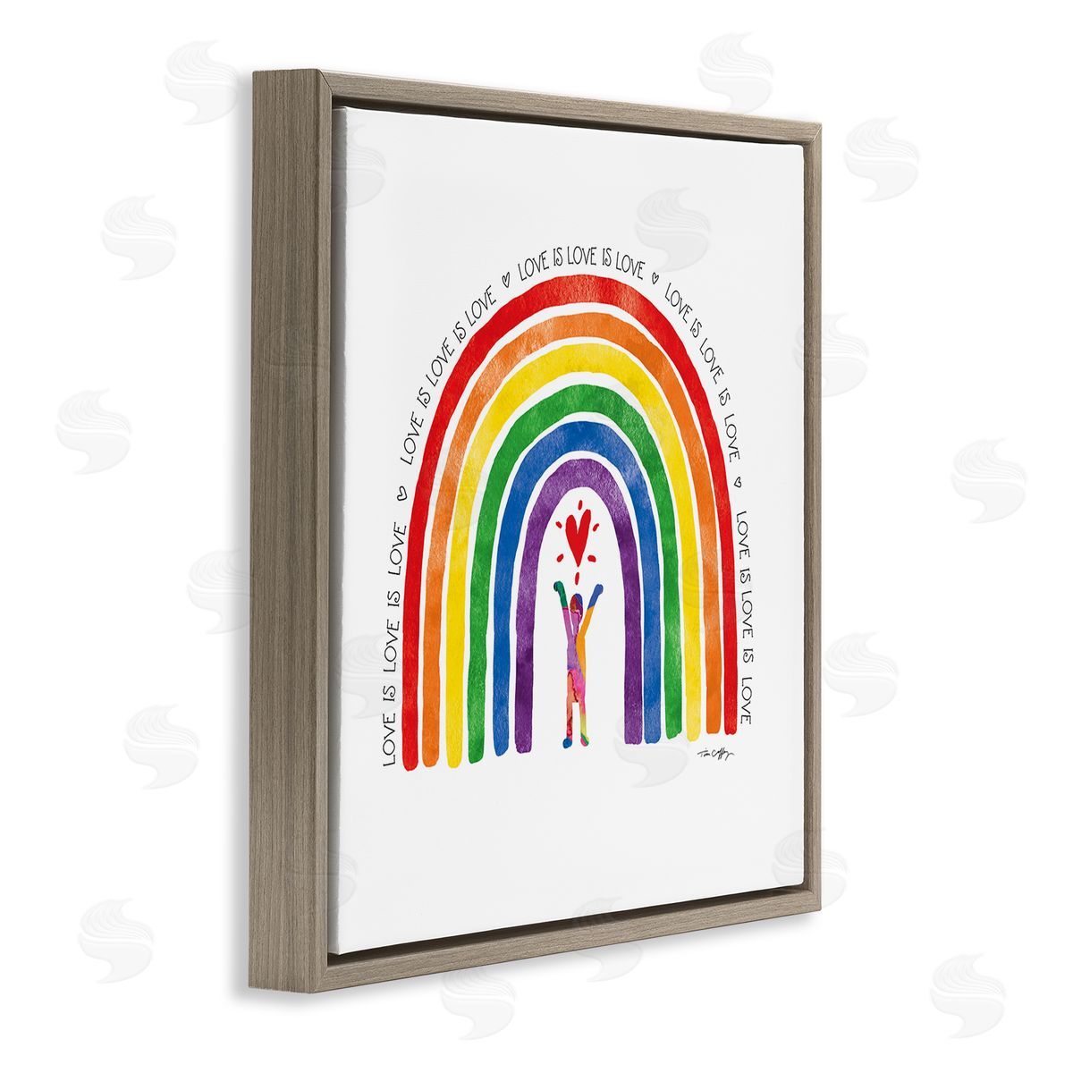 Tim Coffey Love Is Love Pride Inclusivity Canvas Wall Art Print