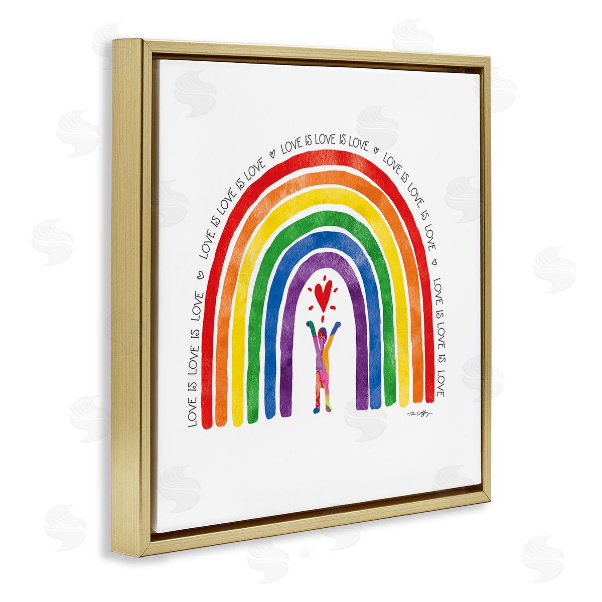 Tim Coffey Love Is Love Pride Inclusivity Canvas Wall Art Print