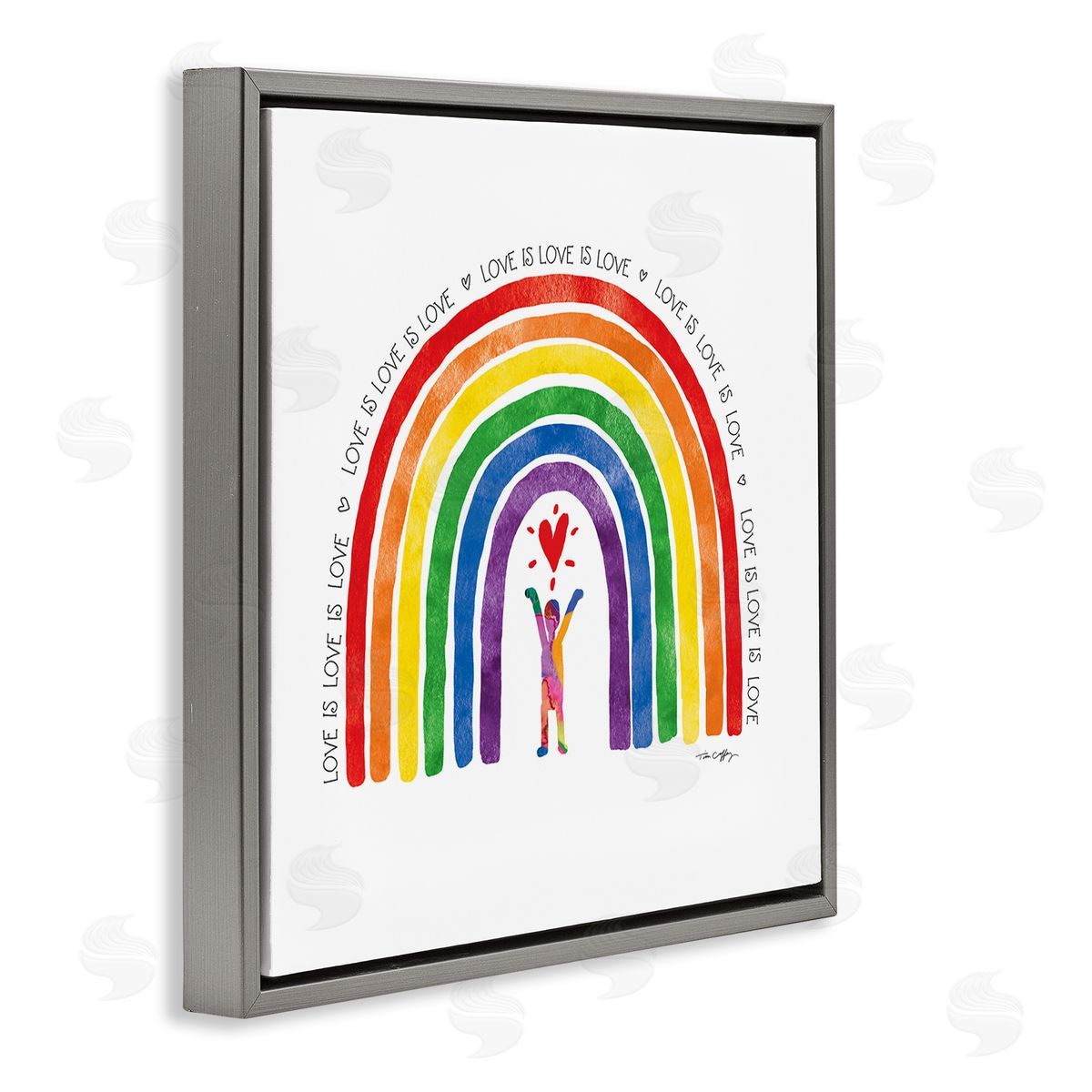 Tim Coffey Love Is Love Pride Inclusivity Canvas Wall Art Print