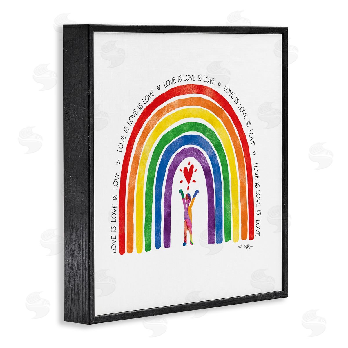 Tim Coffey Love Is Love Pride Inclusivity Canvas Wall Art Print