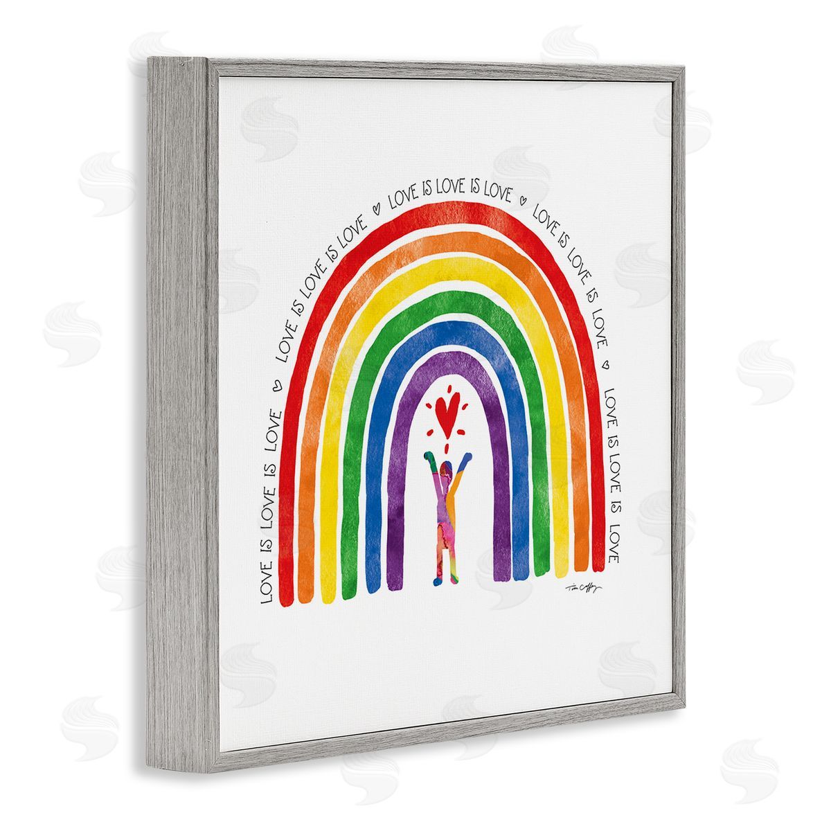 Tim Coffey Love Is Love Pride Inclusivity Canvas Wall Art Print