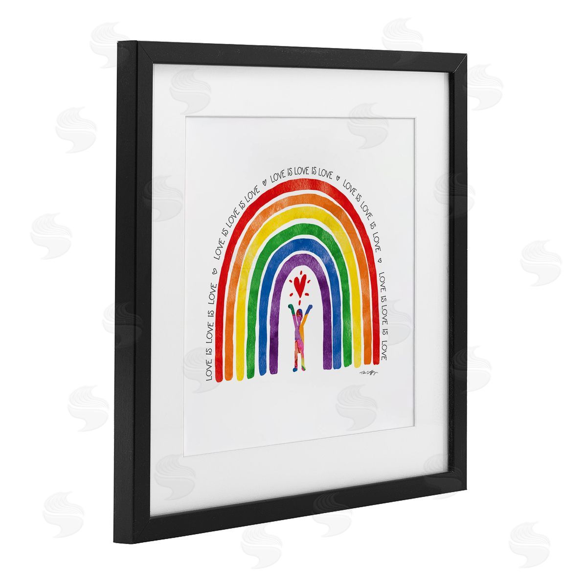 Tim Coffey Love Is Love Pride Inclusivity Canvas Wall Art Print