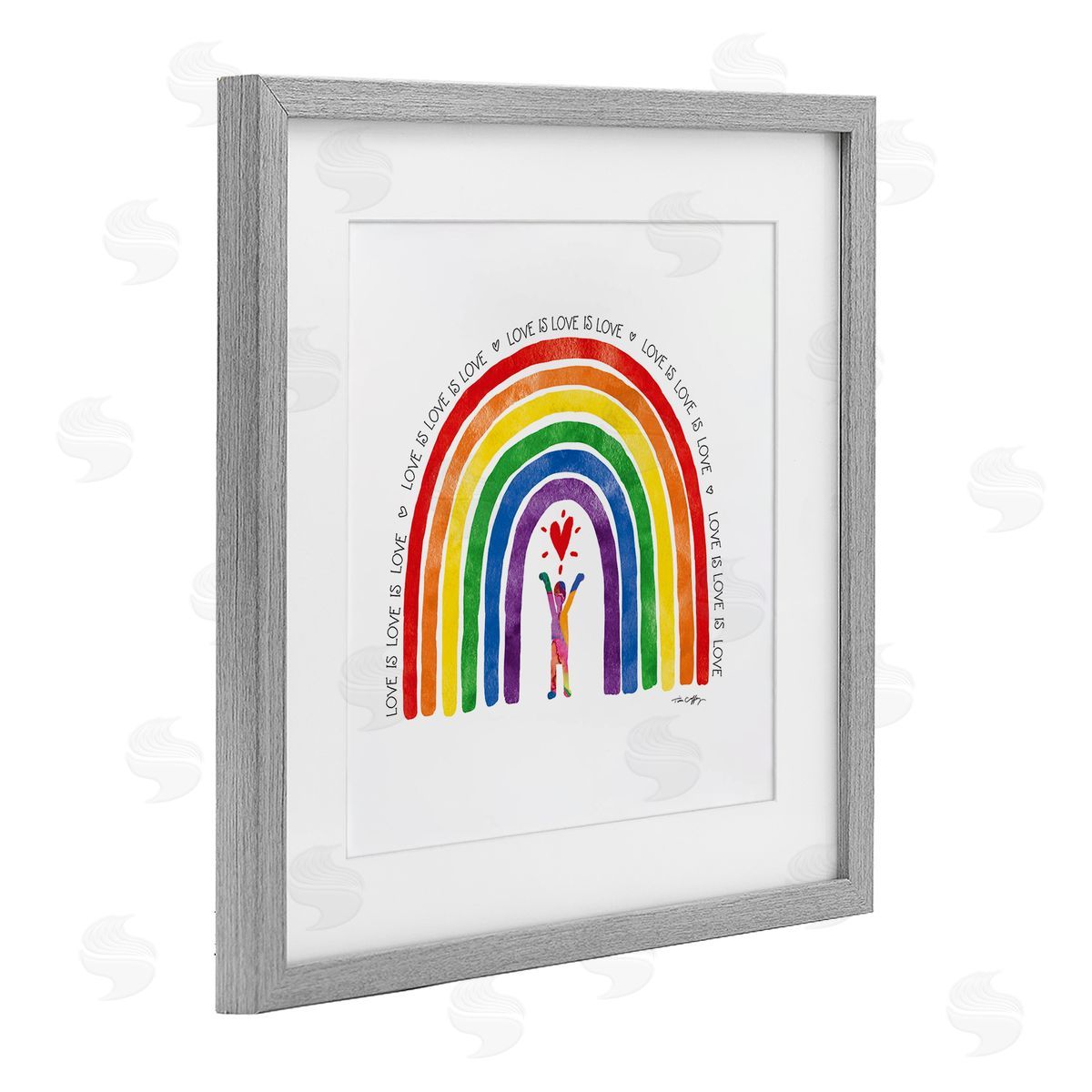 Tim Coffey Love Is Love Pride Inclusivity Canvas Wall Art Print