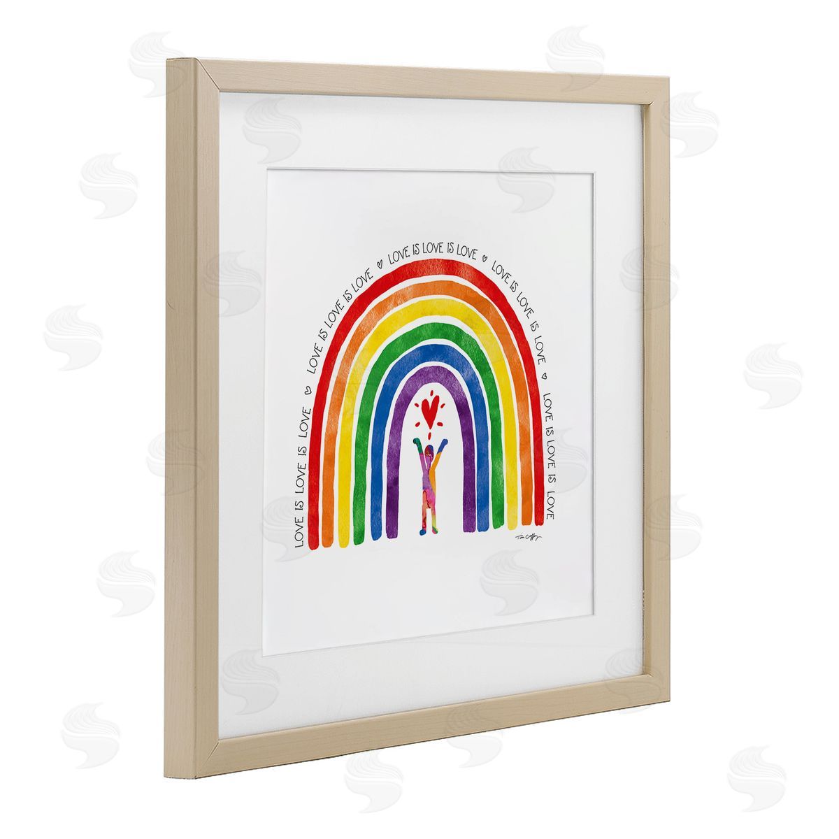 Tim Coffey Love Is Love Pride Inclusivity Canvas Wall Art Print