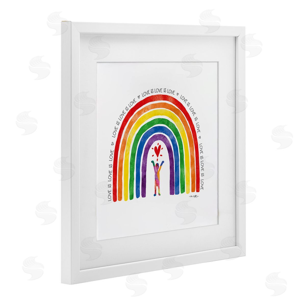 Tim Coffey Love Is Love Pride Inclusivity Canvas Wall Art Print