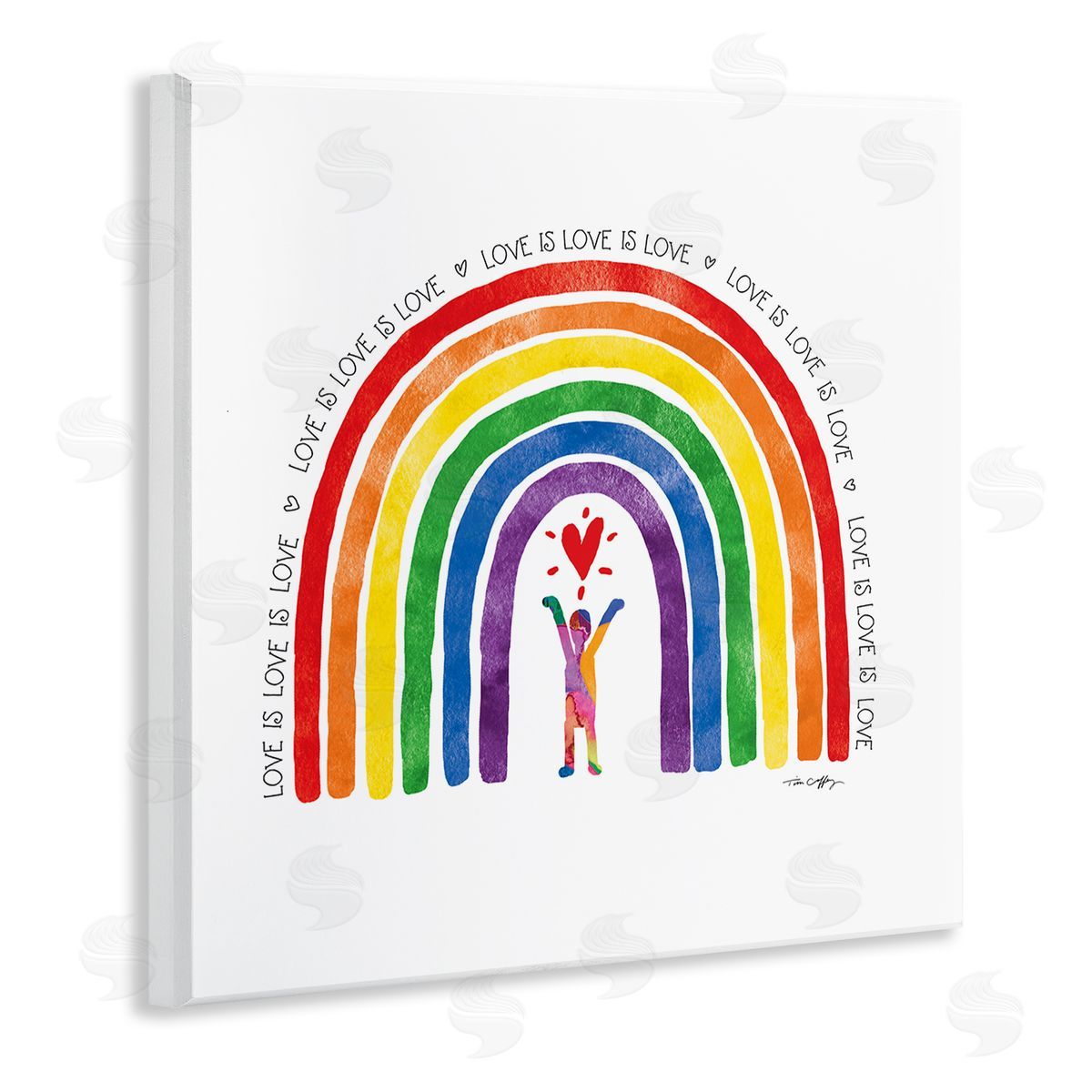 Tim Coffey Love Is Love Pride Inclusivity Canvas Wall Art Print
