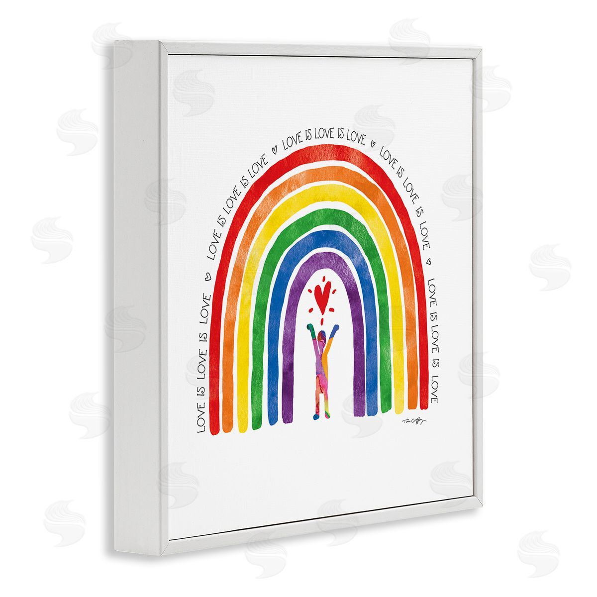 Tim Coffey Love Is Love Pride Inclusivity Canvas Wall Art Print